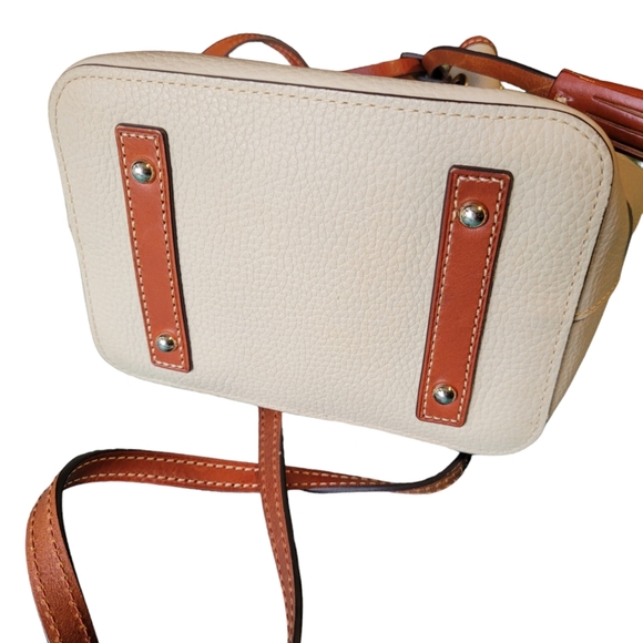 Dooney & Bourke Pebble Grain  Drawstring Shoulder Bag - Bone - Picture 2 of 13